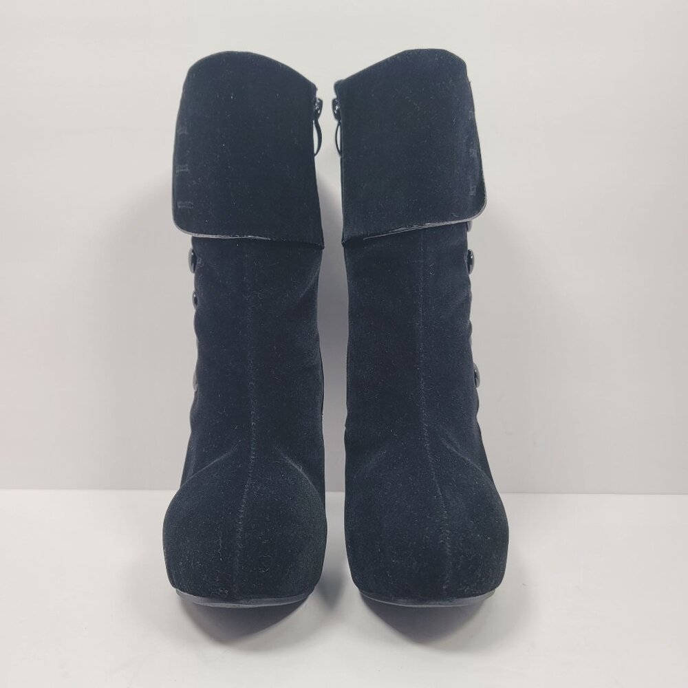 Crape Myrtle Women's Victorian Black Button Boots US Size 6.5 EU 37 Like New - Picture 3 of 11